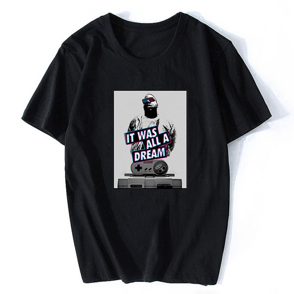 

это был сон notorious biggie smalls футболка harajuku streetwear хлопка с коротким рукавом печать мужчины t рубашка camisetas hombre