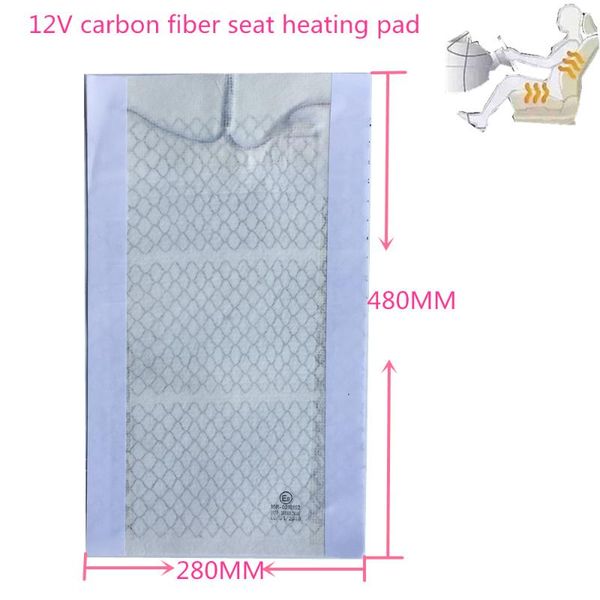 

carbon fiber car seat heater heating pads winter warmer 12v heated car vehicle suv seat cover heated supprt universal 48*28