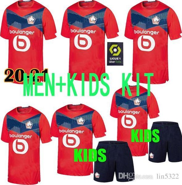 

top losc lille новый 2020 2021 трикотажные изделия футбола remy fonte bamba yazıcı футбол рубашка 20 21 лилль olympique jikone 10 трико для, Black;yellow