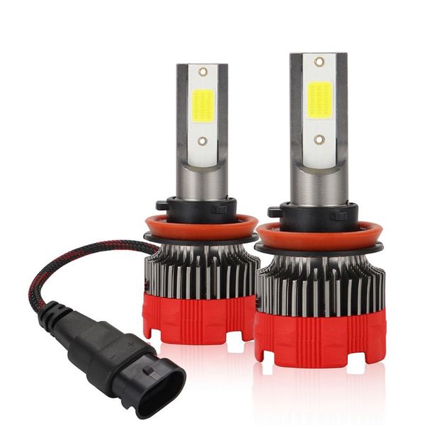 

1pair car headlights led h4 h7 h11 lights bulbs 10000lm dc9-30v 80w ev18 6000k