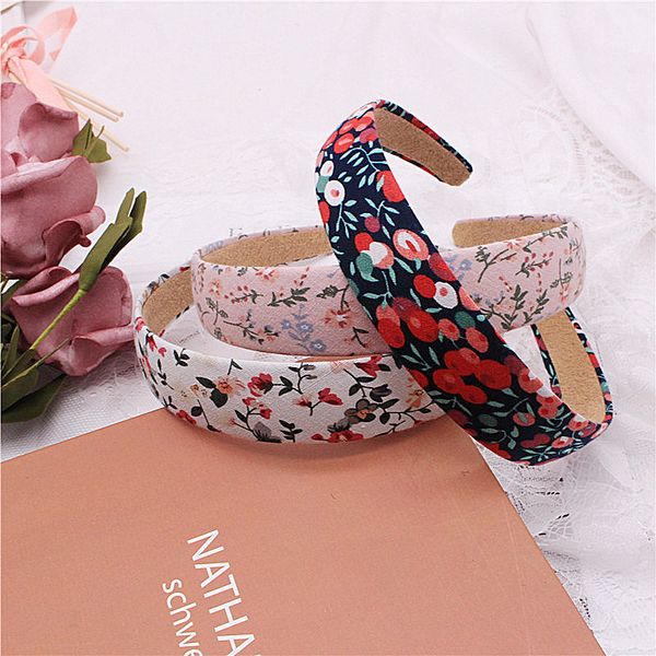 

2020 spring and summer new glossy headband solid color printing small fresh and sweet headband hair accessories