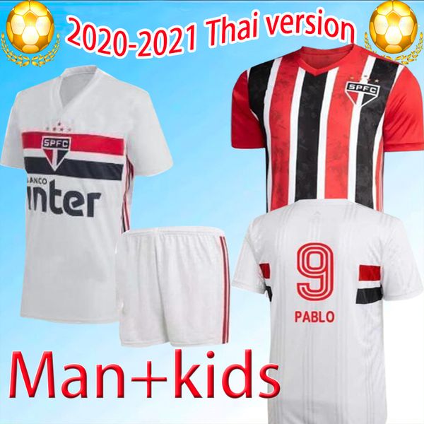 

dani alves pato 20 21 sao paulo jersey away black red soccer 2020 hernanes liziero club home white football shirt goleiro, Black;yellow