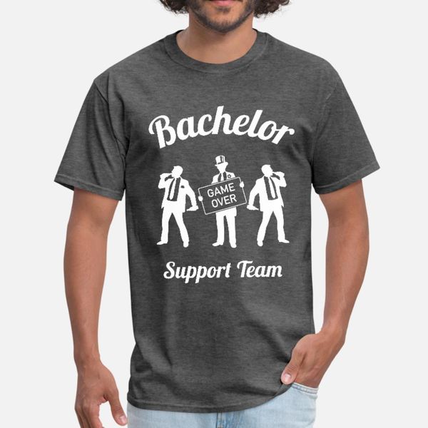 

bachelor game over support team stag party 1c t shirt men graphic tee shirt o-neck vintage graphic basic summer trend shirt