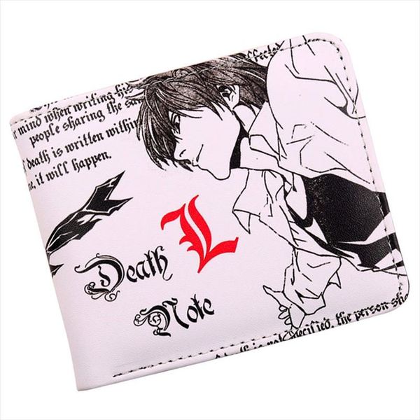 

аниме death note wallet mens кредитной карты держатель кошелек id наличный двойные портмоне мультфильм сцепления pattern, Red;black