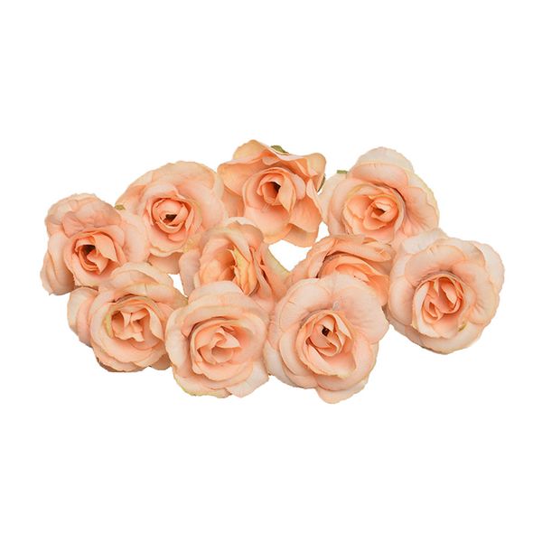

50pcs wedding decoration fake rose lightweight artificial flower head diy floral