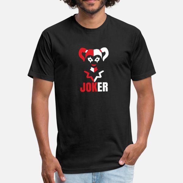 

joker t shirt men create 100% cotton o-neck homme fit comical spring autumn leisure shirt
