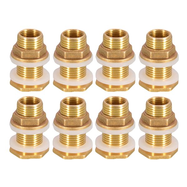 

8pcs solid brass water tank connector garden fittings m1/2'' dn15