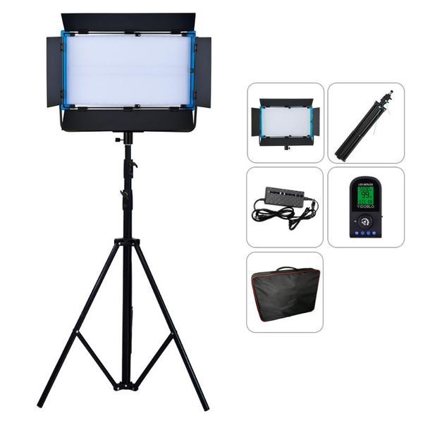 

flash heads 100w bi-color 3200k-5500k led video studio light yidoblo a-2200iv pography lighting soft fill with tripod dmx