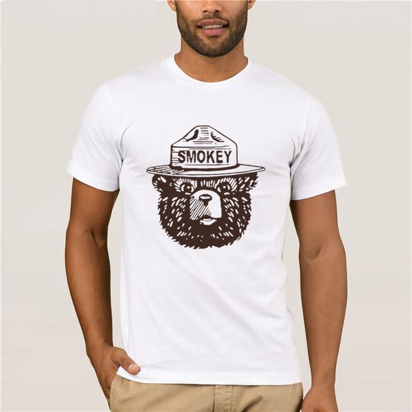 

2019 latest popular men's casual t shirt smokey the bear vintage graphic design logo tee 27 letter t shirt gift print men's