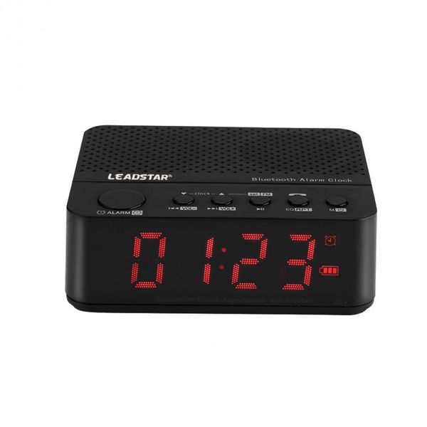 

cgjxsleadstar portable mini wirelss led alarm clock bluetooth speaker hands -calls fm radio amplifier support tf card mx -17 model
