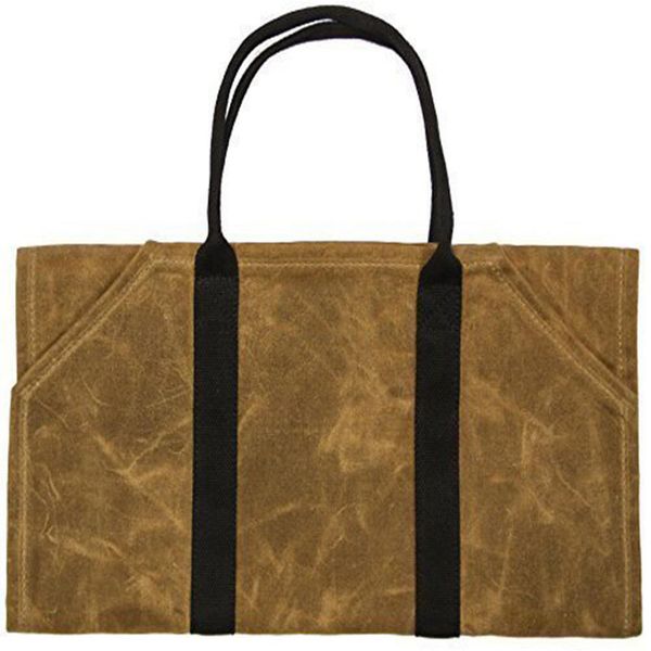

firewood carrier log waxed canvas for fireplace home supplies carrying bag