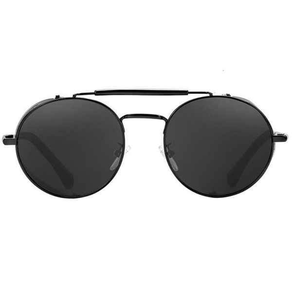 

barcur b15 polarized steampunk round sunglasses retro women sun for men glasses vintage style 5obz, White;black