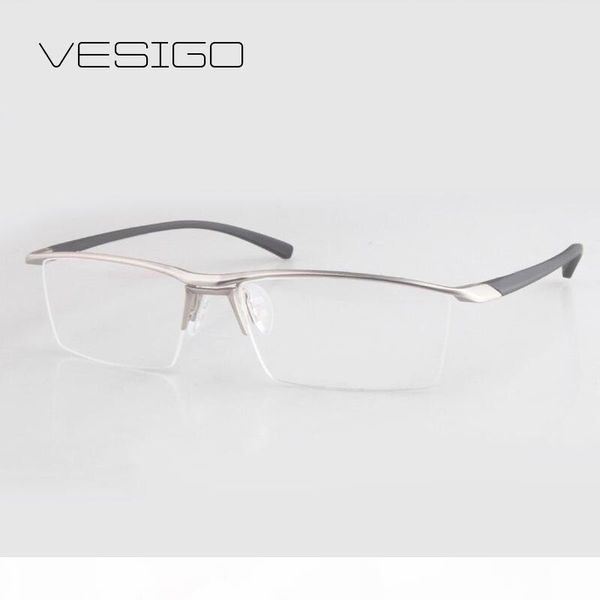 

wholesale- 2016 fashion titanium rimless eyeglasses frame brand designer men glasses suit reading glasses p9112, Silver