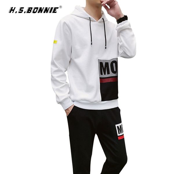 

men tracksuit thermal male sportswear sets hoodie+pants sporting suit hip hop longsleeve casual sweatshirts fashion yellow set, Gray