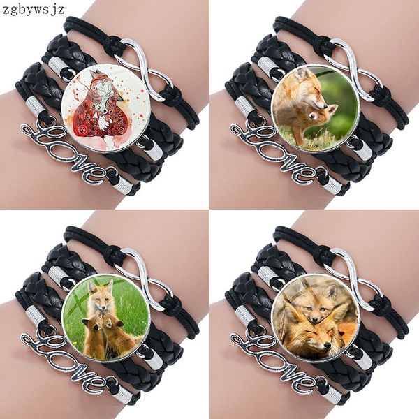 

с ребенком покрыло новизны способа стекла многослойные черный кожаный браслет браслеты для школьница maxi ожерелье, Golden;silver