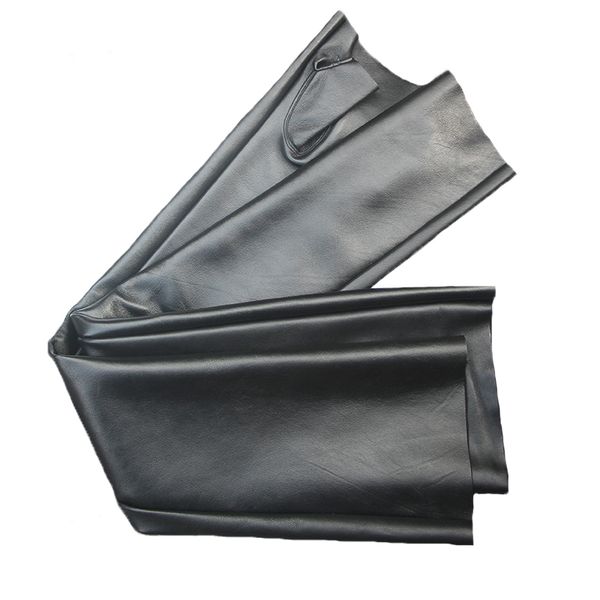 

men' half finger sheepskin gloves single leather long gloves black punk no lining motorcycle custom size fingerless warm, Blue;gray