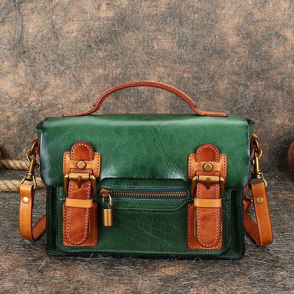 

контрастные цвета сумок британской литературы и искусства ретро плече сумка кожа небольшой ранец ручной работы кожаную сумку