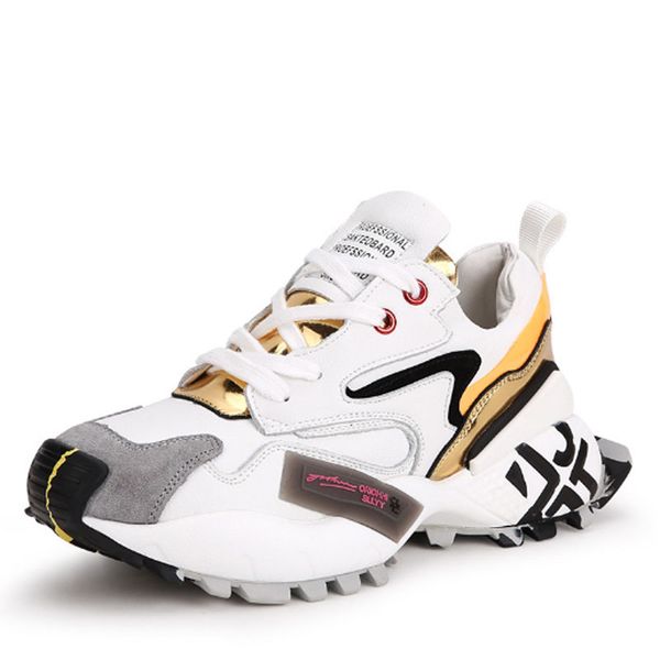 

new web celebrity platform dad shoes for women's leather matching color muffin single shoes for women's sports casual, Black