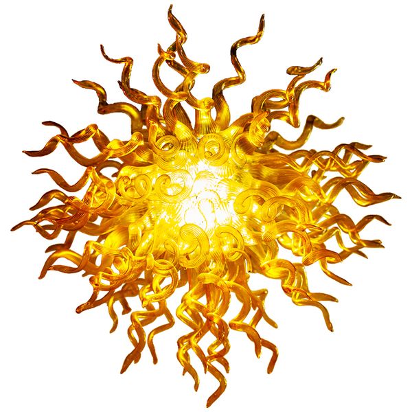 

2020 newest design home decor living room led pendant lights golden hand blown glass chandelier lighting fixture
