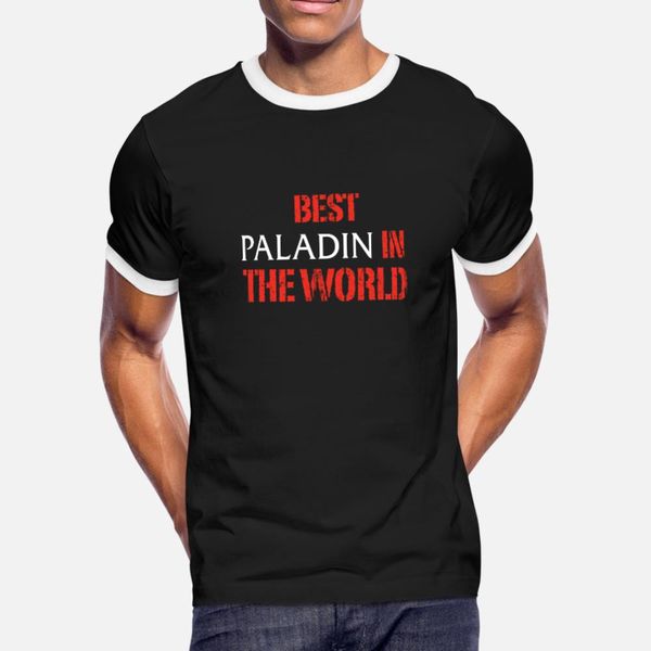 

paladin in the world t shirt men customize 100% cotton o-neck slim crazy comical spring letters shirt