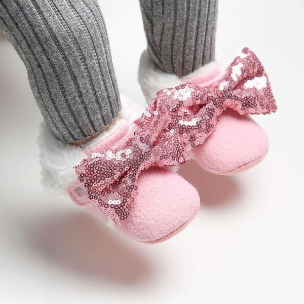 

lovely warm design baby girls boys toddler first walkers baby shoes soft slippers cute shoes winter non-slip warm, Black;grey