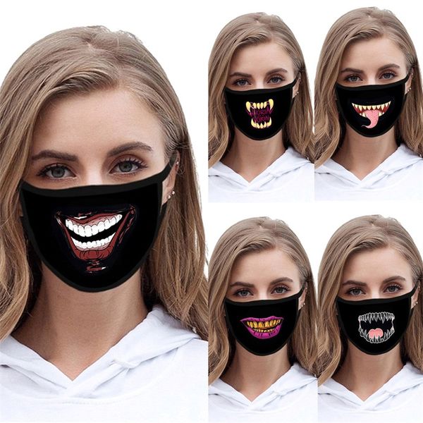 Respiratore bocca moda lavabile Earloop Black Face Mask Cane Anti Haze Riutilizzabile Mascarilla Protezione denti Panno Festa per adulti 5mg B2