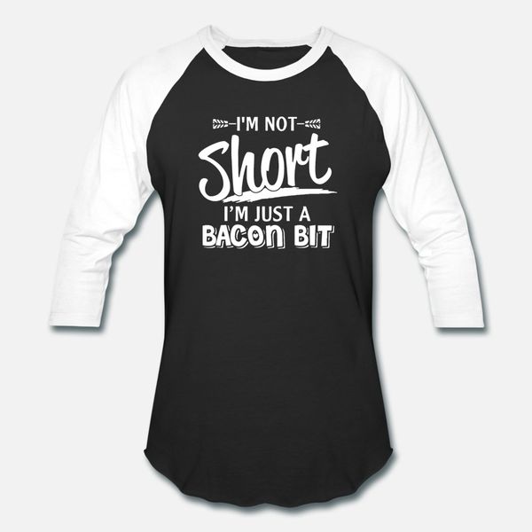 

i am short i am hust a bacon bit meme t shirts t shirt men design 100% cotton o-neck leisure loose comfortable spring autumn letters shirt