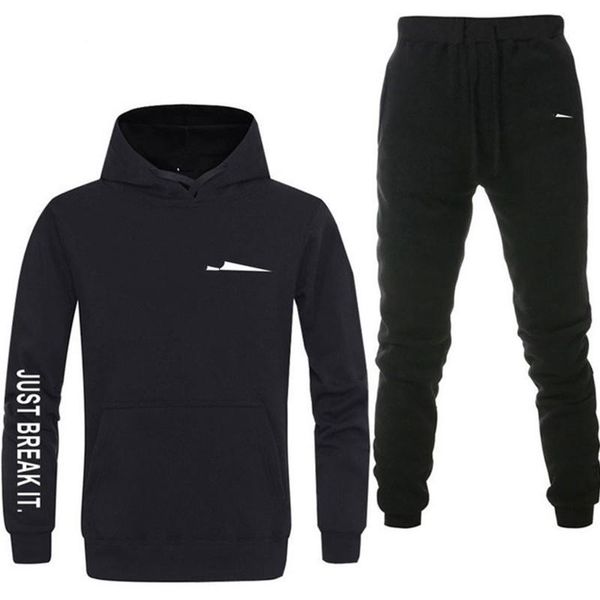 

мужские tracksuit 2 комплекта новой моды куртки спортивных мужчины sweatpants толстовка весна и осень дизайнер мужской бренд толстовка штаны, Gray