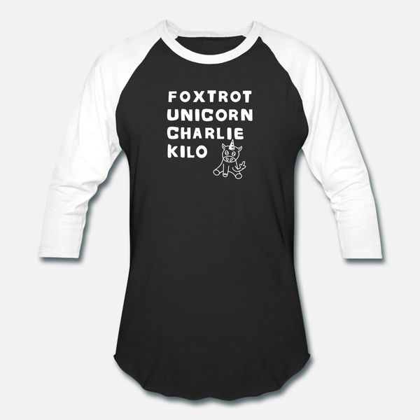 

foxtrot unicorn t shirt men customized short sleeve round collar clothes gift basic summer standard shirt