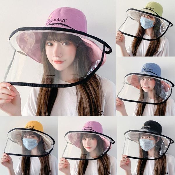 

anti-spitting protective hats on for women full face cover summer hat protect screen sombreros para mujer dustproof cap sun hat, Blue;gray