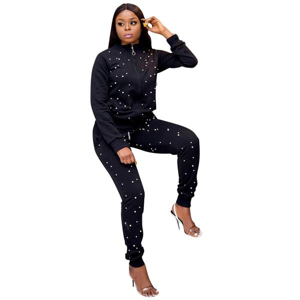 

ladies tracksuits fitness winter knitted suits high collar velvet sweater+ cashmere trousers leisure two piece set and pants, Gray