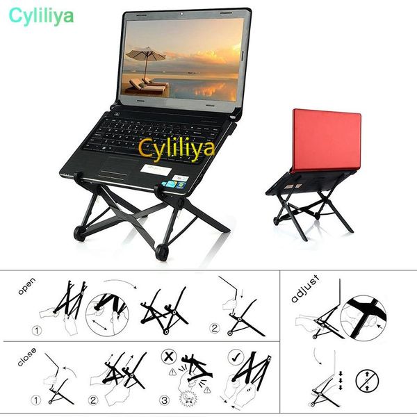 

cgjxsfoldable lapstand lapdesk height adjustable office lapnotebook pc ergonomic folding lapholder (hl