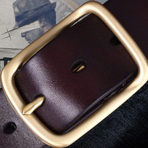 

Cross-Border New Hot Selling Pin Buckle Waistband Leather Belt Full-Grain Leather Mens Retro Leather Belt Supply Factory Wholesale