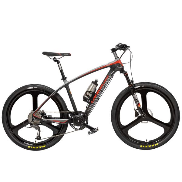 

s600 9 speed electric mountain bike oil & gas lockable suspension fork 400w 36v battery carbon fiber frame torque sensor syetem, Silver;blue