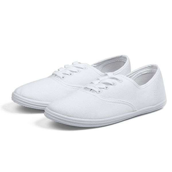 

women's spring canvas shoes female korean white shoes breathable literature student female foreign trade, Black