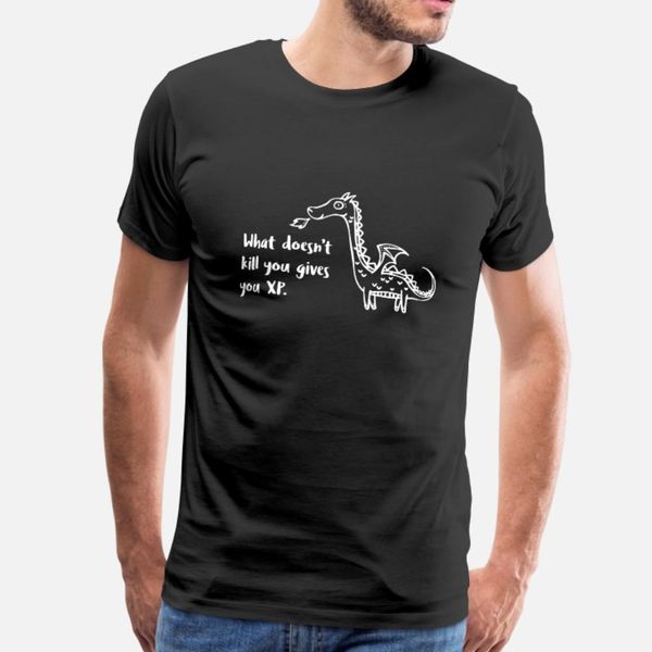 

cute dragon doodle what doesn't kill you gives you t shirt men designing cotton crew neck anti-wrinkle new style summer novelty shirt