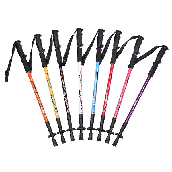 

4pcs/lot trekking poles walking poles adjustable trekking poles telescopic scandinavian walking sticks anti shock hiking stick hiking