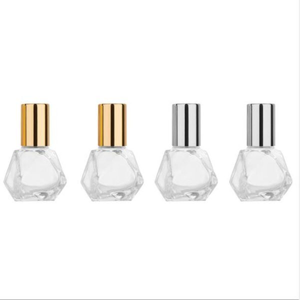 

8ml diamond glass perfume bottles with spray refillable empty perfume atomizer for women sample roller bottle container