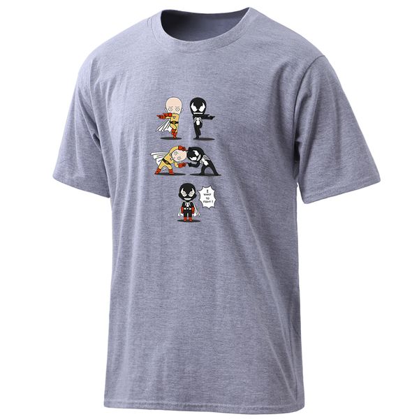 

venom and one punch mens 100% cotton summer t-shirts hipster streetwear male fashion short sleeve clothing hip hop tee shirts