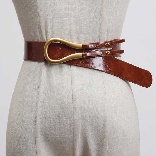 

seebeautiful horseshoe buckle pu leather belts female all-match simple personaly girdle spring summer 2020 new fashion tide w906, Black;brown
