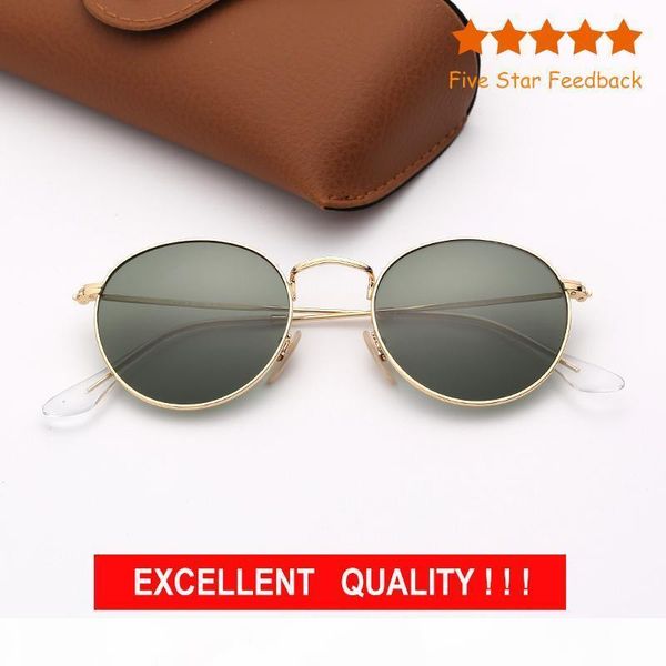 

mens sunglasses round fashion sunglasses womens lady sun glasses uv protection glass blue mirror lenses round metal frame eyeware, White;black