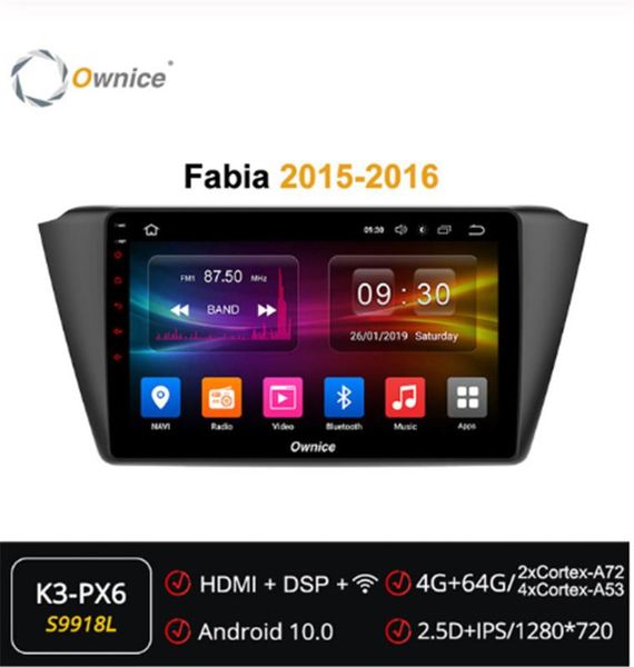 

owniceandroid 10.0 2din octa core car radio player forskoda fabia 2020 2020 4gb 64gb rom 4g lte 360 panorama dsp spdif