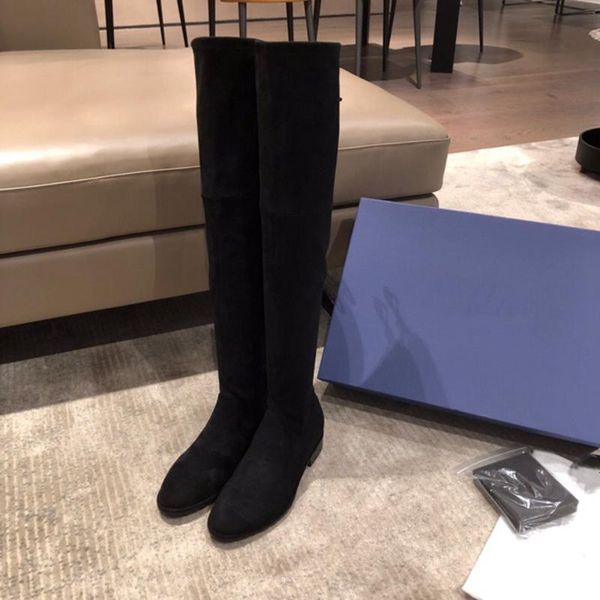 

boots classic spring autumn for woman genuine leather stretch velvet over the knee fashion black women's 34-42