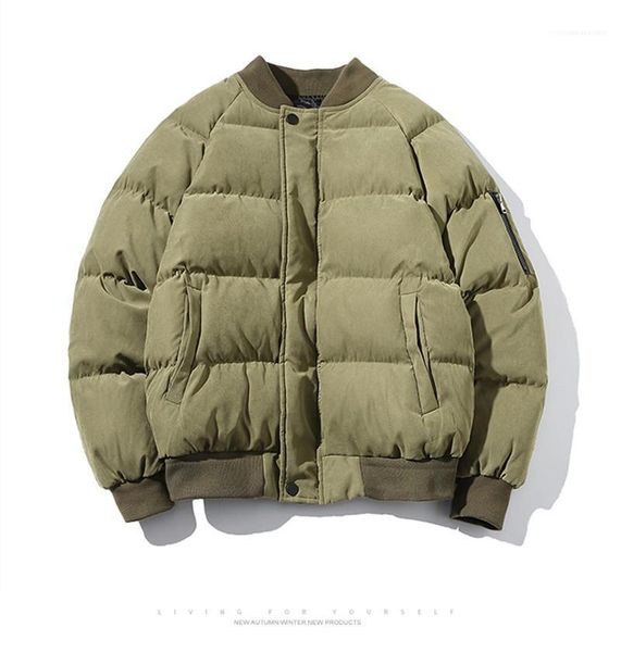 

high street plus size male coats mens down parkas designer japanses style zipper and pocket autumn winter, Black