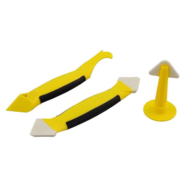 

3pcs caulking tool kit corner sealant silicone grout remover scraper set