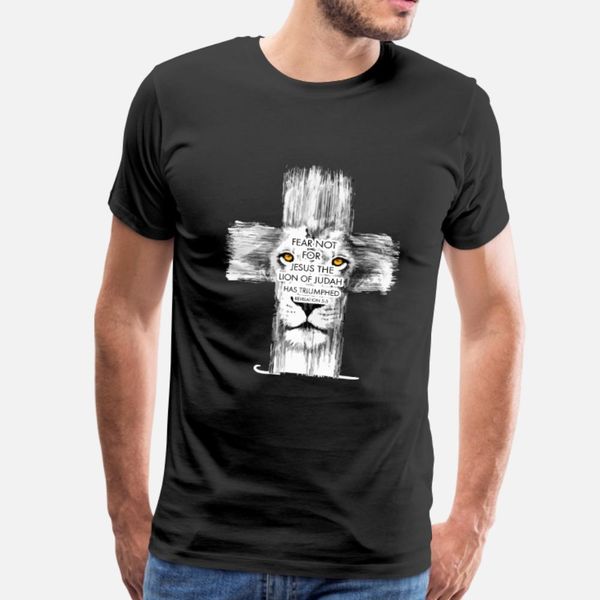 

lion cross jesus t shirt men custom tee shirt size s-3xl pattern graphic basic summer style trend shirt