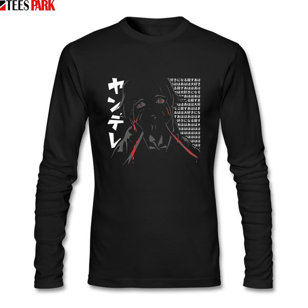

anime death note yandere mirai nikki t shirt men's quality 100% cotton long sleeve t-shirt clothes printed tees for male
