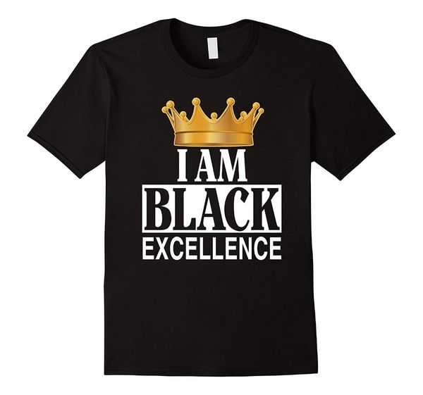 

men 2019 brand clothing tees casual i am black excellence t-shirt t shirts