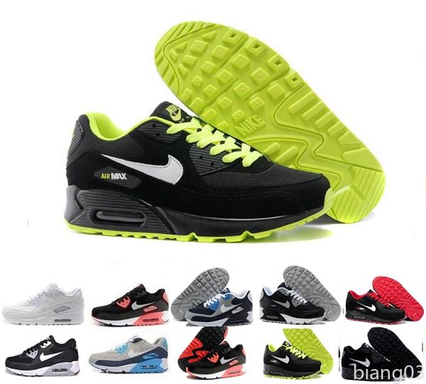 

19 sneaker classic 90 men's and women's running shoes sports coach 90 air permeable sneakers outdoor running shoes bi03, Black