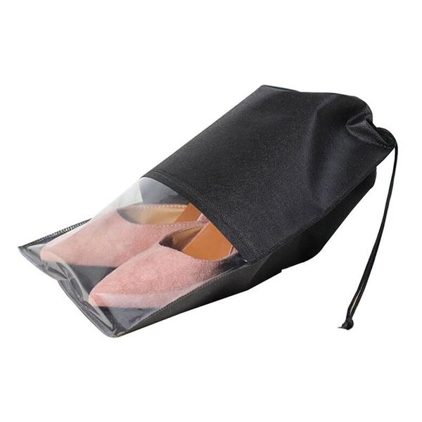 

организатор transparent 10шт кулиской тапочки хранения non одежда сумка bagsblack woven печать путешествия blank saving space mvscn yh_pack